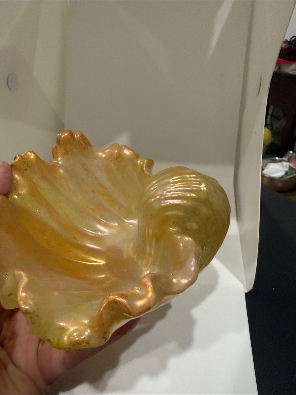 Iridescent Gold Resin Decorative Bowl - Home Art - Picture 6 of 11